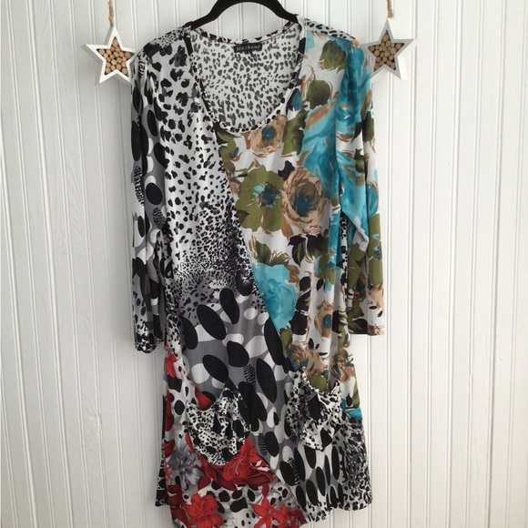 Colorful♥️Patterned Dress - Picture 4 of 5